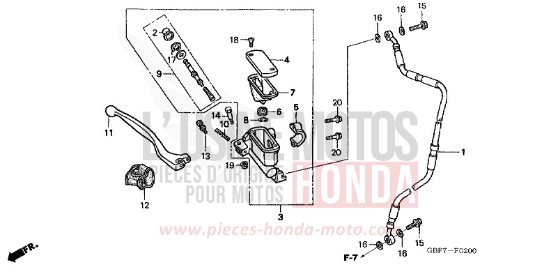 VORDERRADBREMSE von CR85R "Big Wheel" EXPLOSION RED (R254) von 2003